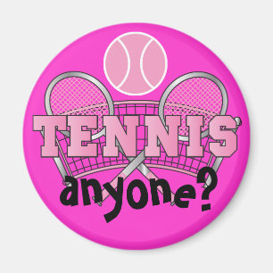 Pink   Tennis Anyone? Magnet