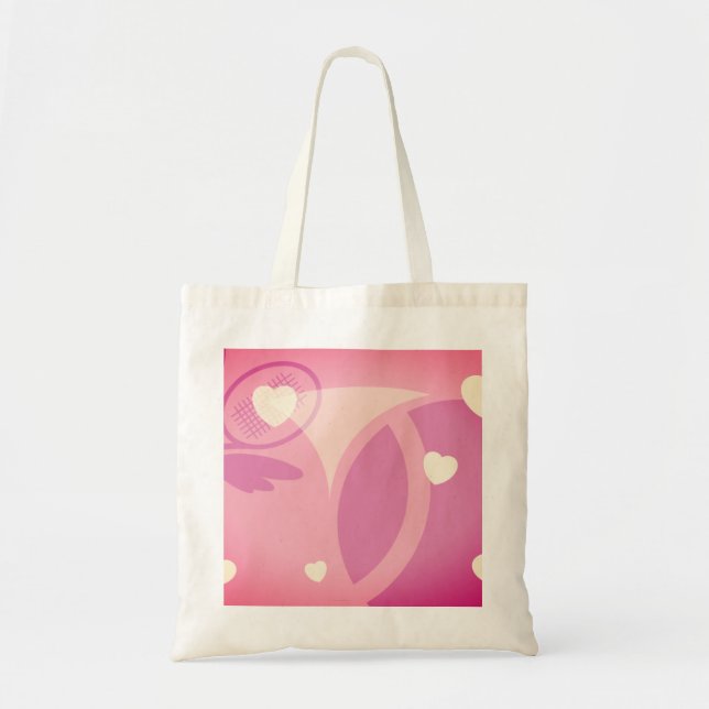 Pink tennis ball tote bag for women and girls (Front)