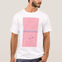 Pink Tennis Court Preppy Modern Tennis Player