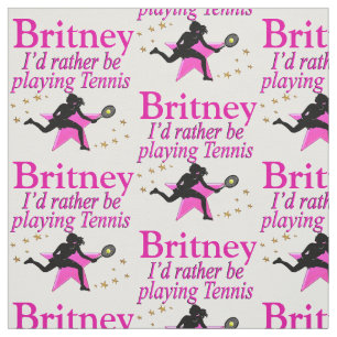 PINK TENNIS GIRL PERSONALIZED FABRIC