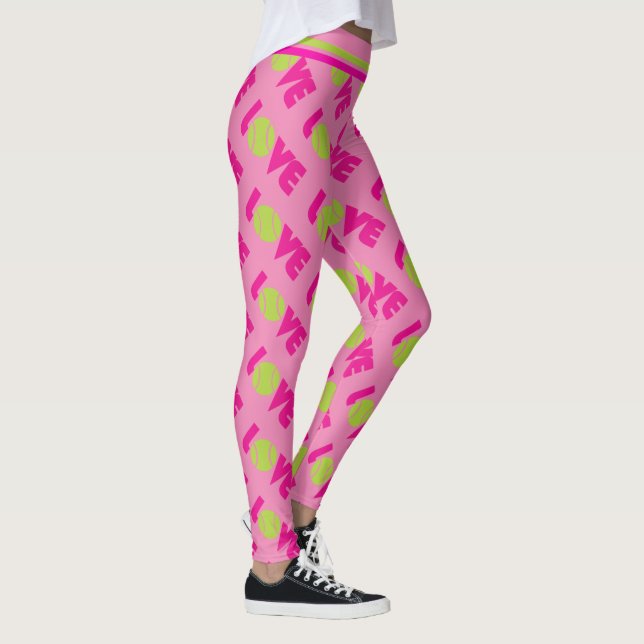 Pink Tennis LOVE -   Leggings (Right)