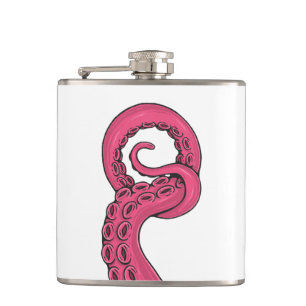 Pink Tentacle Hip Flask