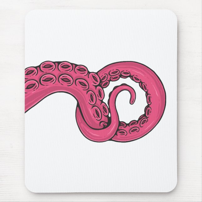 Pink Tentacle Mouse Pad (Front)
