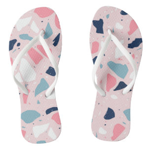 Pink Terrazzo Pattern Jandals