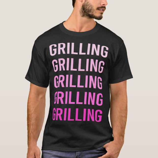 Pink Text Grilling T-Shirt (Front)