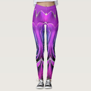Pink textured "Ratti_Creative_Arts" Leggings