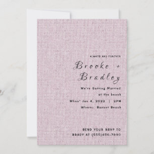 Pink Textured Wedding Invitation
