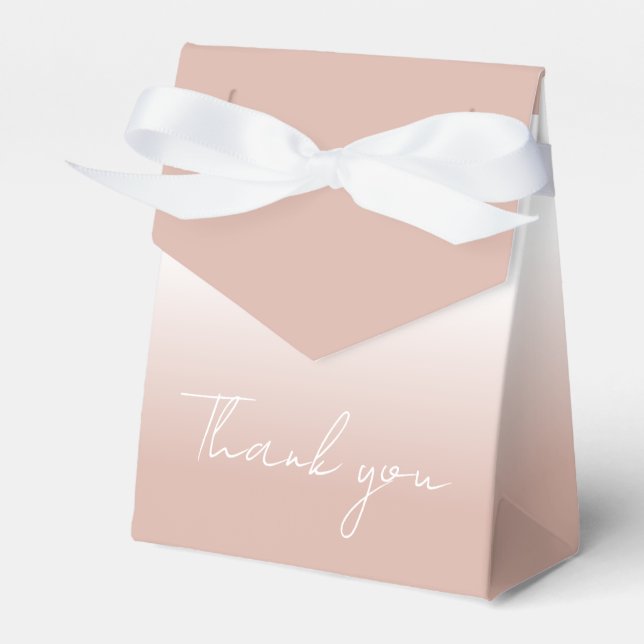 Pink Thank You Favour Box (Front Side)