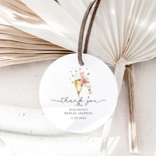 Pink Thank You Pearls & Prosecco Bridal Shower Favour Tags