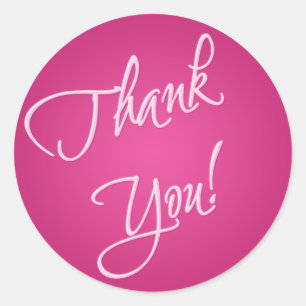 Pink Thank You! Sticker