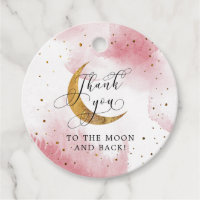 Pink Thank You To The Moon and Back Birthday 