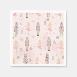 Pink The Nutcracker Christmas Ballet Decoupage Napkin