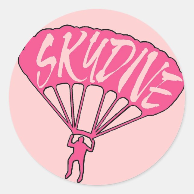 Pink theme skydive fanatic window stickers (Front)
