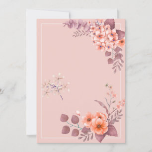 Pink Themed Floral Invitation