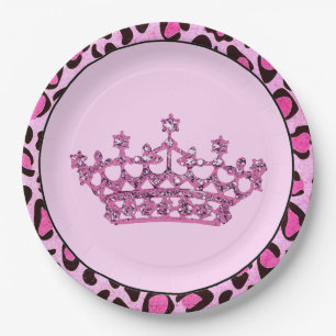 Pink Tiara Party Plates