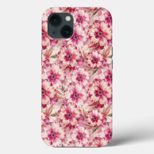 Pink Tie Dye Floral iPhone 13 Case