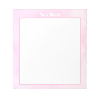 Pink Tie Dye Personalised Notepad