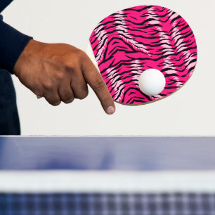 Pink Tiger Animal Skin Pattern Design  Ping Pong Paddle