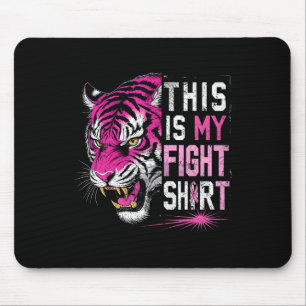 Pink Tiger Fight Breast Cancer Awareness Design  Mouse Pad