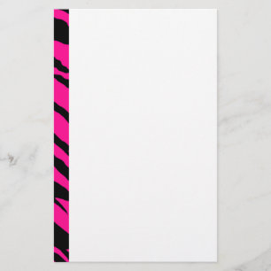 Pink Tiger Stripes Stationery
