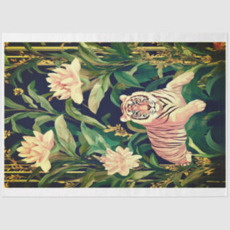 Pink Tiger Tissue Paper by Elsie Lane Art Garage