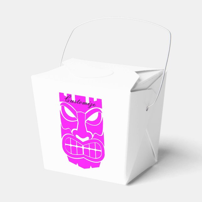 Pink Tiki Sculpture Thunder_Cove Favour Box (Front Side)