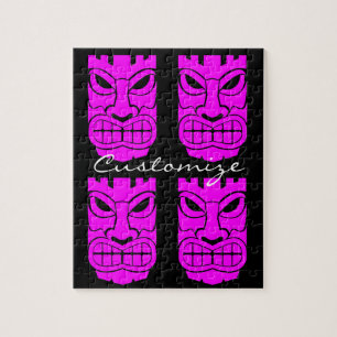 Pink Tiki Sculpture Thunder_Cove Jigsaw Puzzle