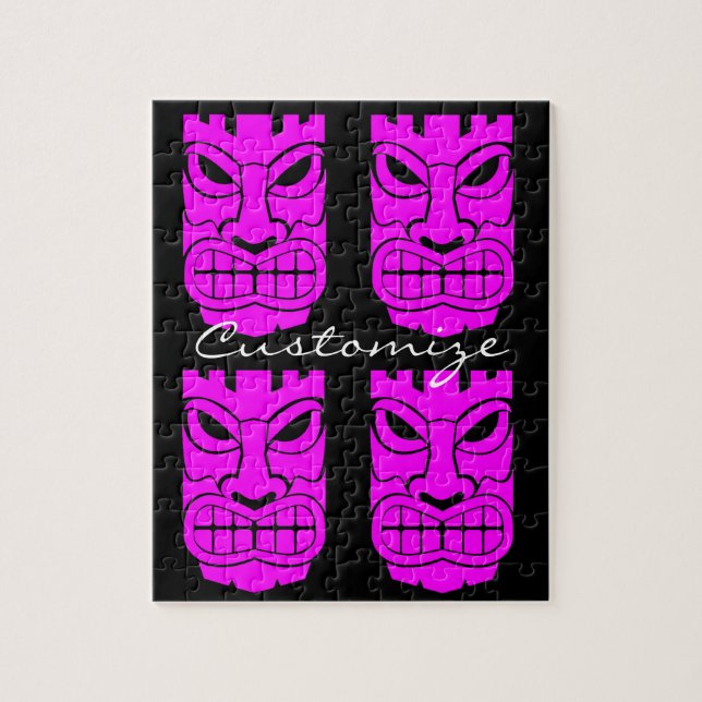 Pink Tiki Sculpture Thunder_Cove Jigsaw Puzzle (Vertical)