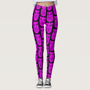 Pink Tiki Sculpture Thunder_Cove Leggings