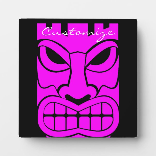 Pink Tiki Sculpture Thunder_Cove Plaque (Front)