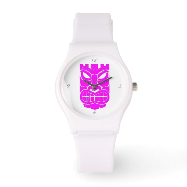 Pink Tiki Sculpture Thunder_Cove Watch (Front)