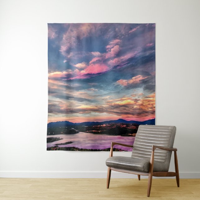 Pink-tinged sky tapestry (In Situ)
