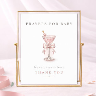 Pink Tini On The Way Baby Shower Prayers For Baby Poster