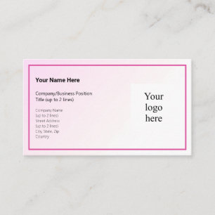 Pink Tint Gradi. & Rasp. Pink Logo Standard Business Card