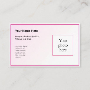 Pink Tint Gradi. & Rasp. Pink Photo I Oceania Business Card