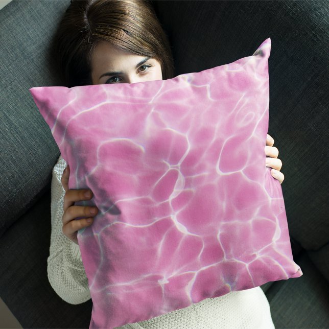 Pink Tinted Swimming Pool Light Pattern Cushion (Creator Uploaded)