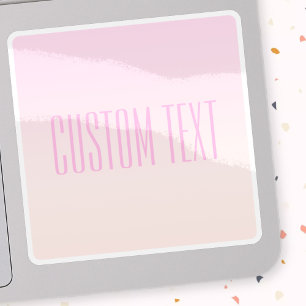 Pink to Peach Sunset Ombre with Customisable Text