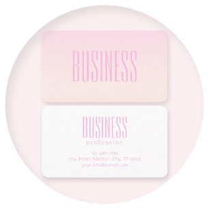 Pink to Peach Sunset Ombre with Customisable Text Business Card