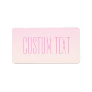 Pink to Peach Sunset Ombre with Customisable Text Label