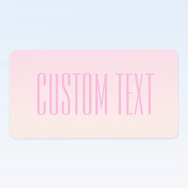 Pink to Peach Sunset Ombre with Customisable Text Label (Creator Uploaded)