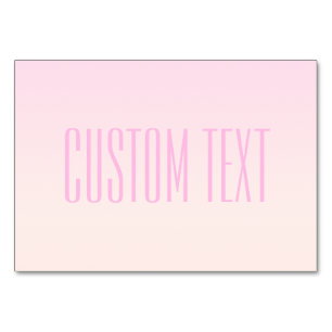Pink to Peach Sunset Ombre with Customisable Text Table Number