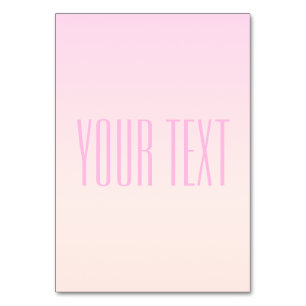 Pink to Peach Sunset Ombre with Customisable Text Table Number