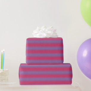 Pink to Purple Gradient Soft Stripes Wrapping Paper