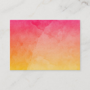 Pink to Yellow Watercolor Business Card
