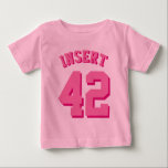 Pink Toddler | Sports Jersey Baby T-Shirt<br><div class="desc">Pink Toddler | Sports Jersey Design • Toddler Long Sleeve T-Shirt</div>