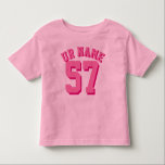 Pink Toddler | Sports Jersey T-Shirt<br><div class="desc">Pink Toddler | Sports Jersey Design • Toddler Fleece Pullover Hoodie</div>