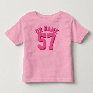 Pink Toddler   Sports Jersey T-Shirt