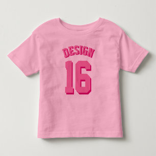 Pink Toddler   Sports Jersey T-Shirt