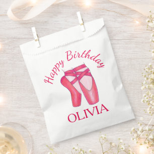 Pink Toe Shoes Ballet Ballerina Dance Birthday Favour Bags