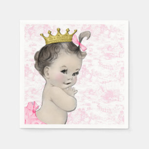 Pink Toile Baby Shower Napkin